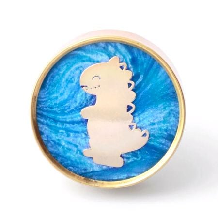 Kids Handmade Brass Dino Knob